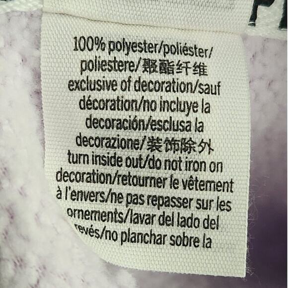 Victoria Secret PINK 1/4 Zip Sherpa Pullover Sweater Women's Sz L Lilac Fluffy - Picture 8 of 8